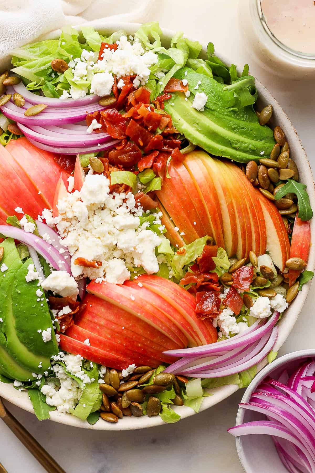 Thanksgiving salad in a bowl.
